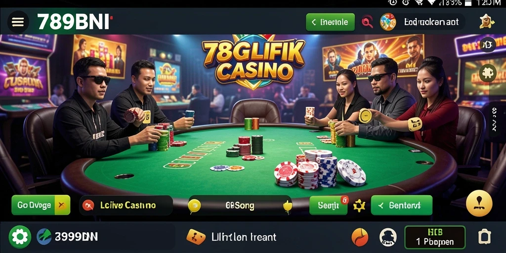 Tampilan gameplay Live Casino di aplikasi 789BNI.