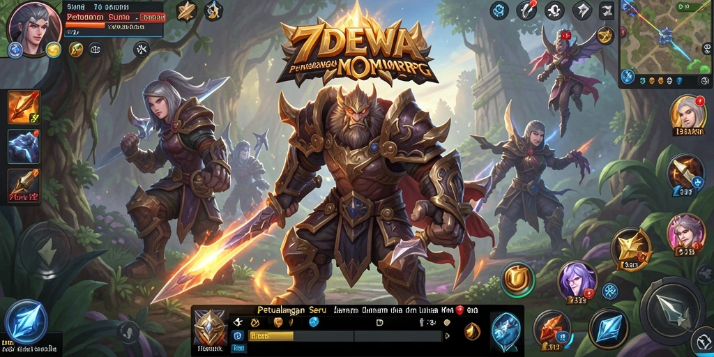 Screenshot gameplay menunjukkan aksi seru di dunia MMORPG 7DEWA.