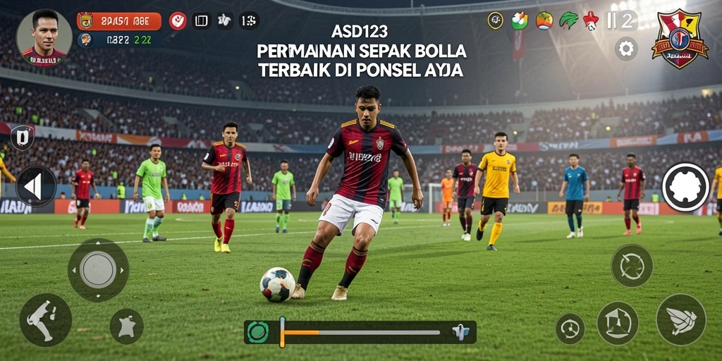 Gameplay seru dengan aksi sepak bola nyata.