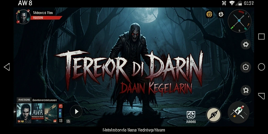 Tampilan gameplay menegangkan di <strong>AW8</strong> dengan suasana Horror yang mendalam.