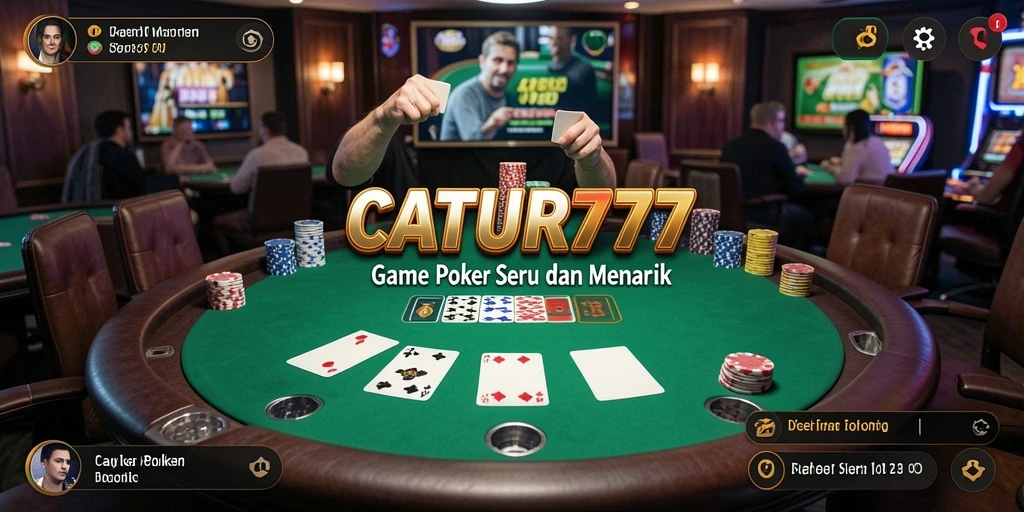Tampilan menarik gameplay Poker di CATUR777.