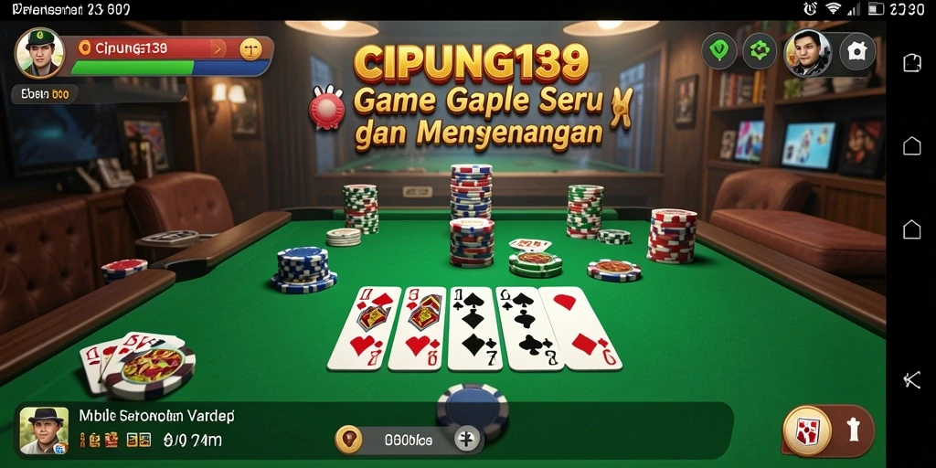 Tampilan gameplay Gaple yang seru di CIPUNG138.