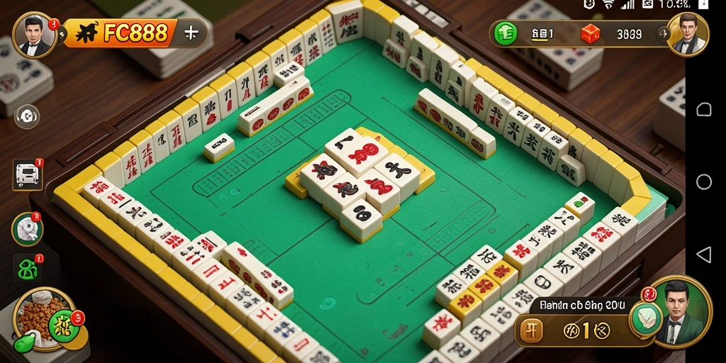 Tampilan gameplay seru dari FC888 dengan mahjong menantang.