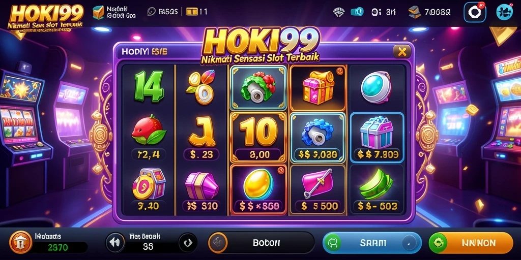 Tampilan gameplay HOKI99 yang menarik dengan grafis slot yang memukau.