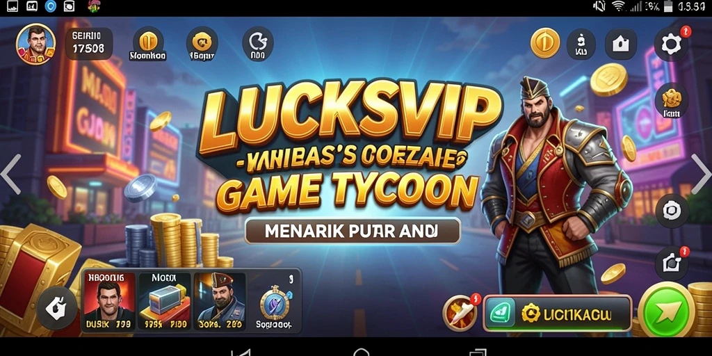 Tangkapan layar gameplay LUCKSVIP menampilkan manajemen bisnis yang seru.
