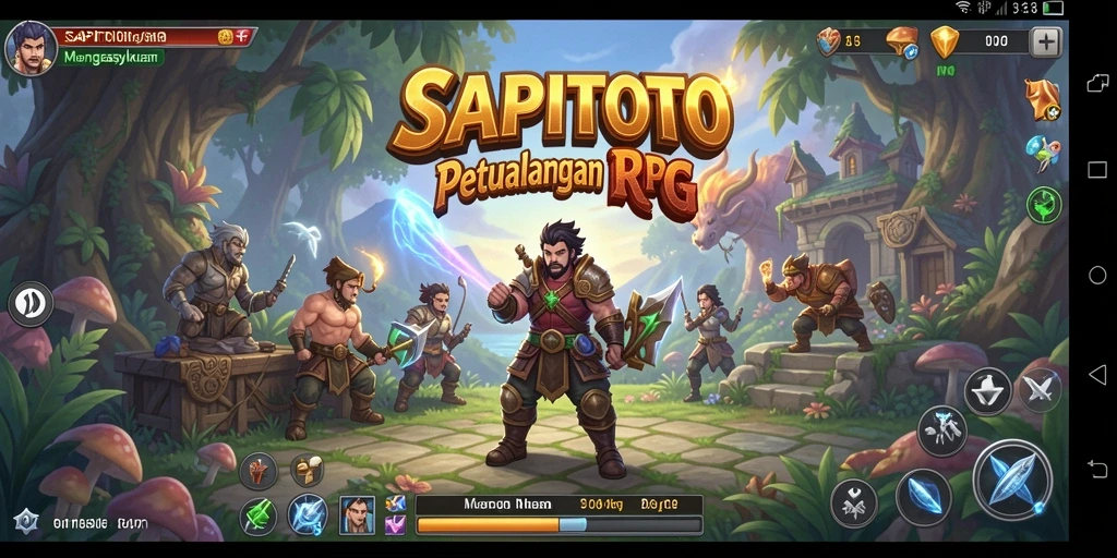 Tampilan gameplay RPG yang seru dan mendebarkan.