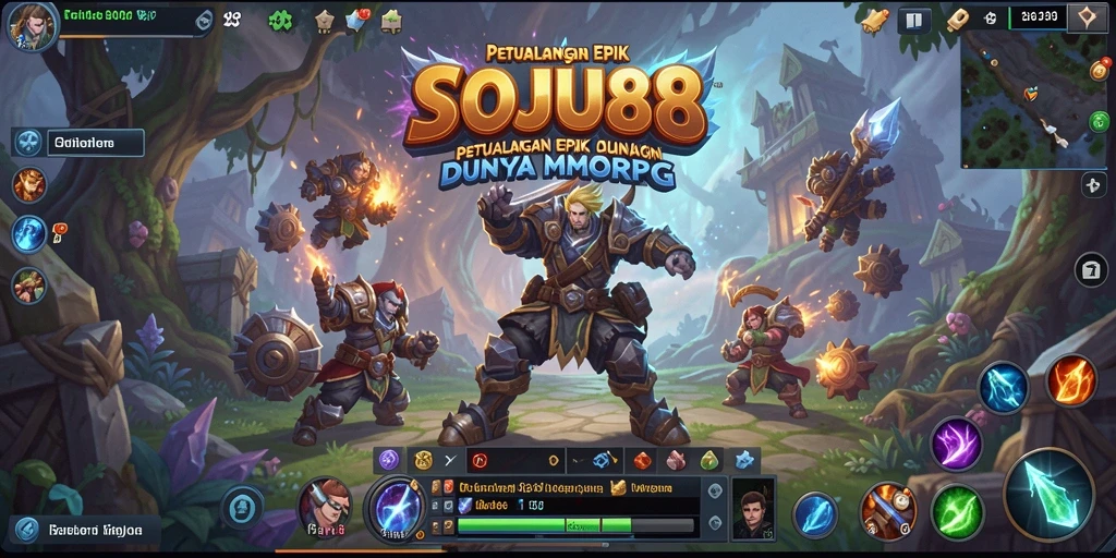 Tangkapan layar dari gameplay seru dalam dunia fantasi MMORPG SOJU88.