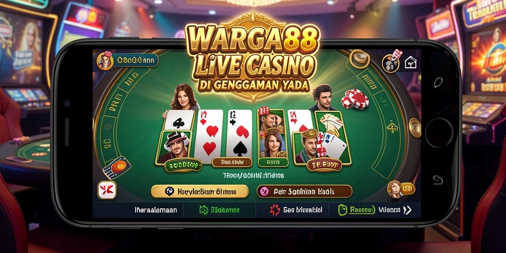 Tampilan screenshot gameplay WARGA88 di Live Casino yang seru dan interaktif.