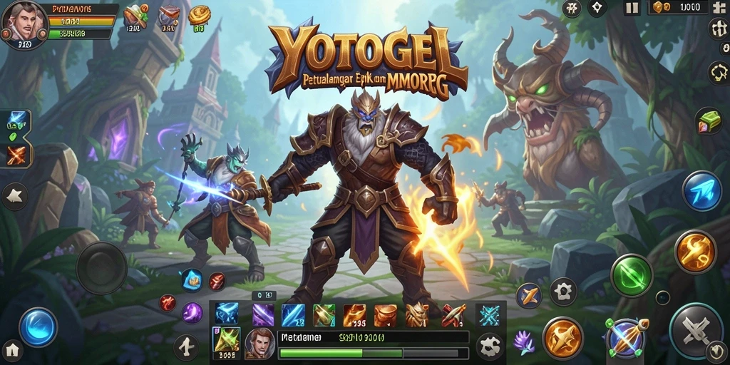 Tampilan gameplay epik dalam dunia YOTOGEL yang fantastis.