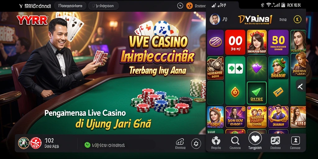 Screenshot YYRR menampilkan gameplay Live Casino yang seru dan interaktif.